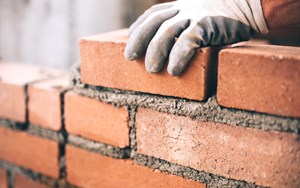 bricks being laid