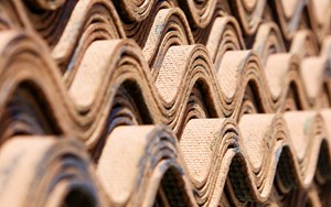 a close up of roof tiles