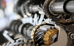 close up of vehicle gears
