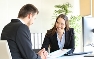 two business professionals in a meeting