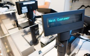 close up of a cashier screen